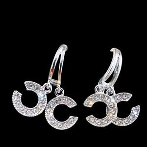 FASHION JEWELRY Rhinestone Delicate CC Dangle Posts - NWT